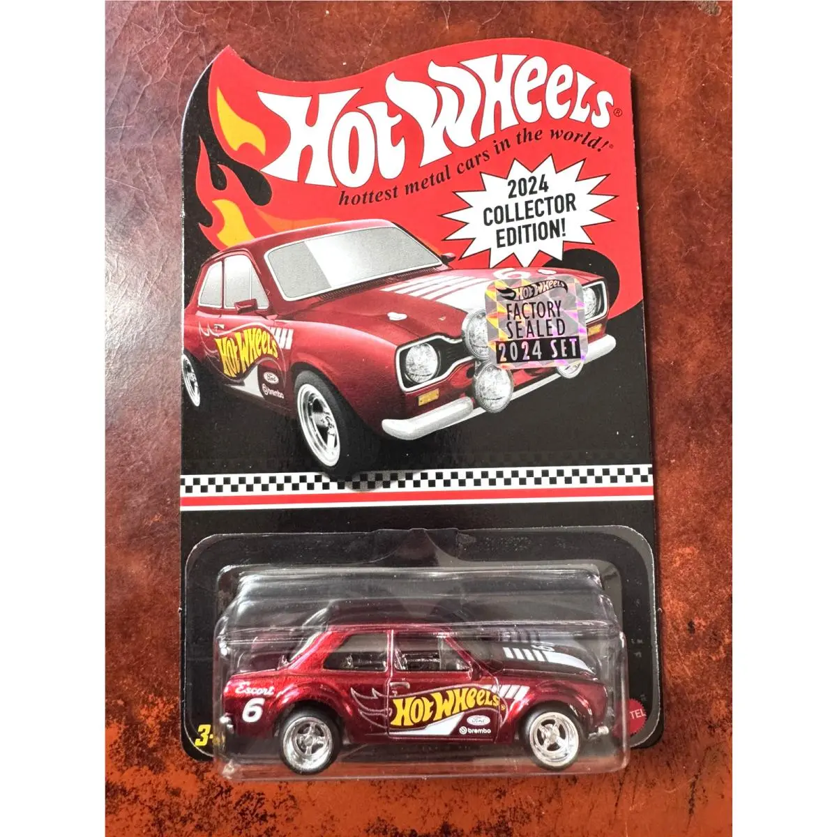 2024 Hot Wheels Red `70 Ford Escort RS1600 Collector Mail IN Set