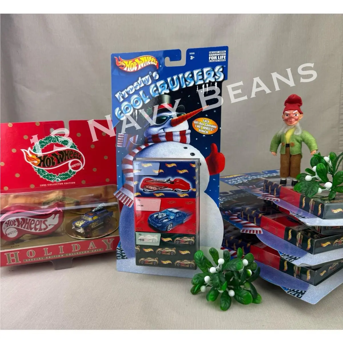 4x Hot Wheels Frosty`s Cruisers Mystery Boxes 2001 1998 Collector Case 55 Nomad
