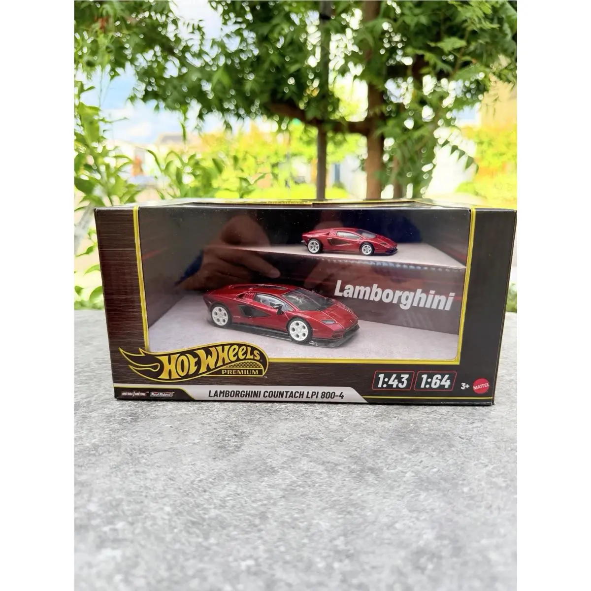 Hot Wheels Premium 1:43 1:64 Lamborghini Countach Lpi 800-4 Red Dual Scale
