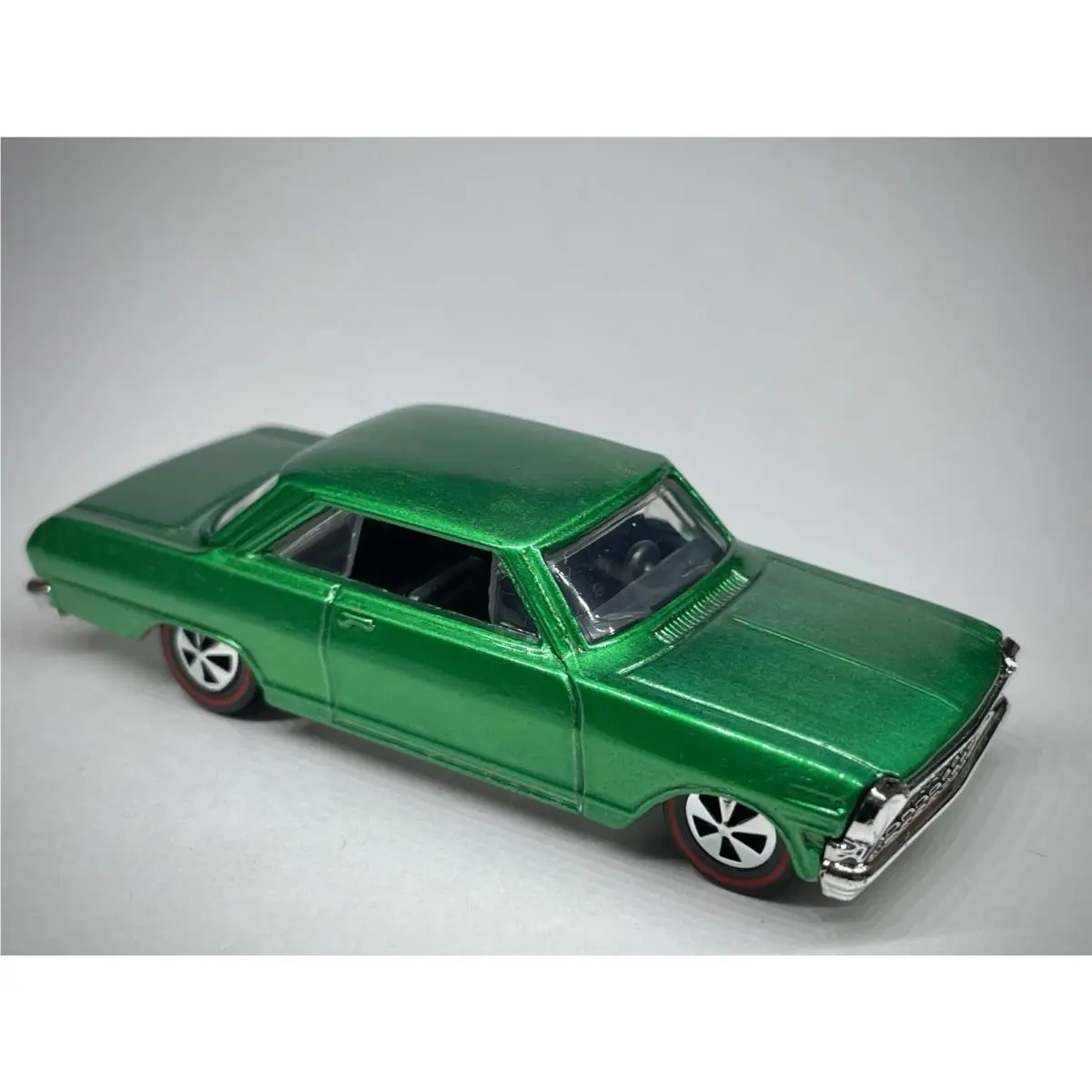 Custom Made Redline Hot Wheels `63 Chevy II Candy Green Paint