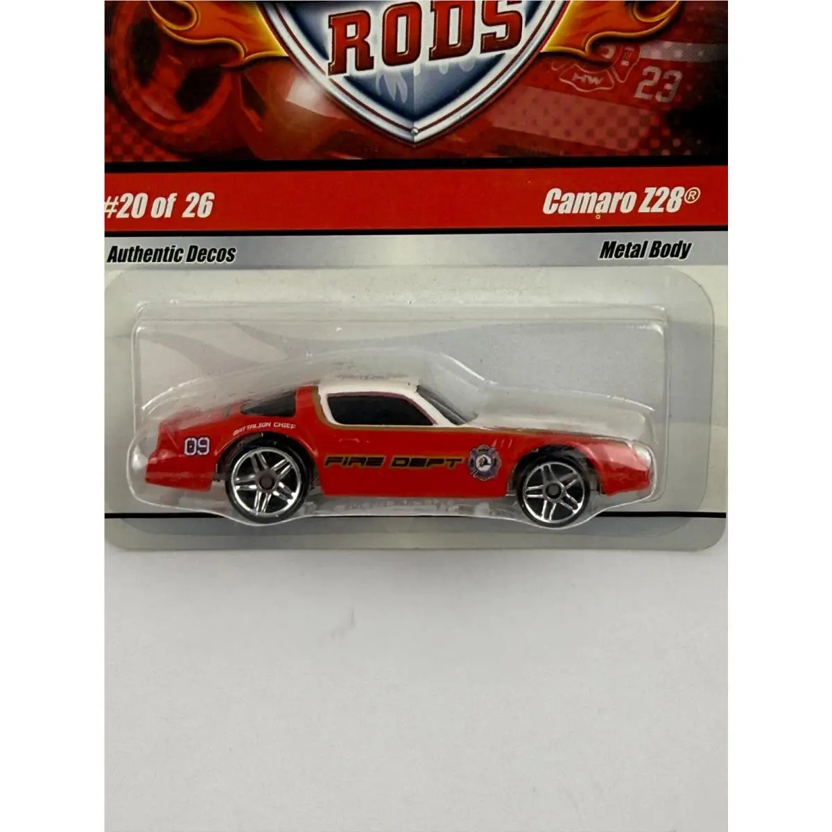 Hot Wheels 2009 Fire Rods Chevy Camaro Z28 20 of 26 N9038 Vhtf