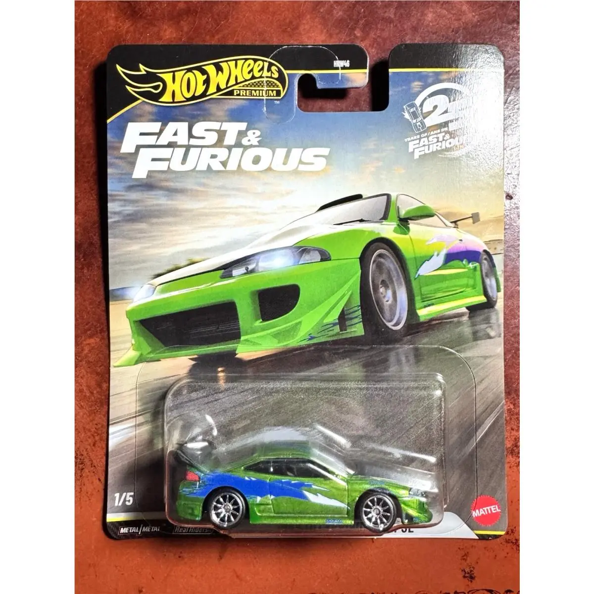 2026 Hot Wheels Premium Green 1995 Mitsubishi Eclipse Fast Furious 25 Years 1