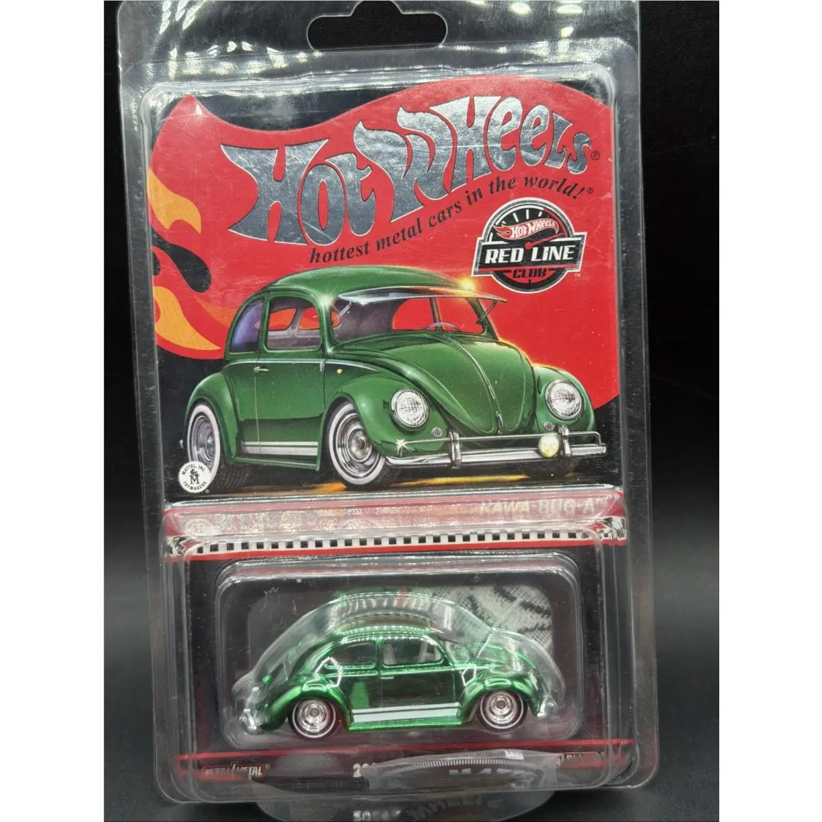 2024 Hot Wheels Green Kawa Bug A VW Volkswagen Rlc Membership Car Button Patch