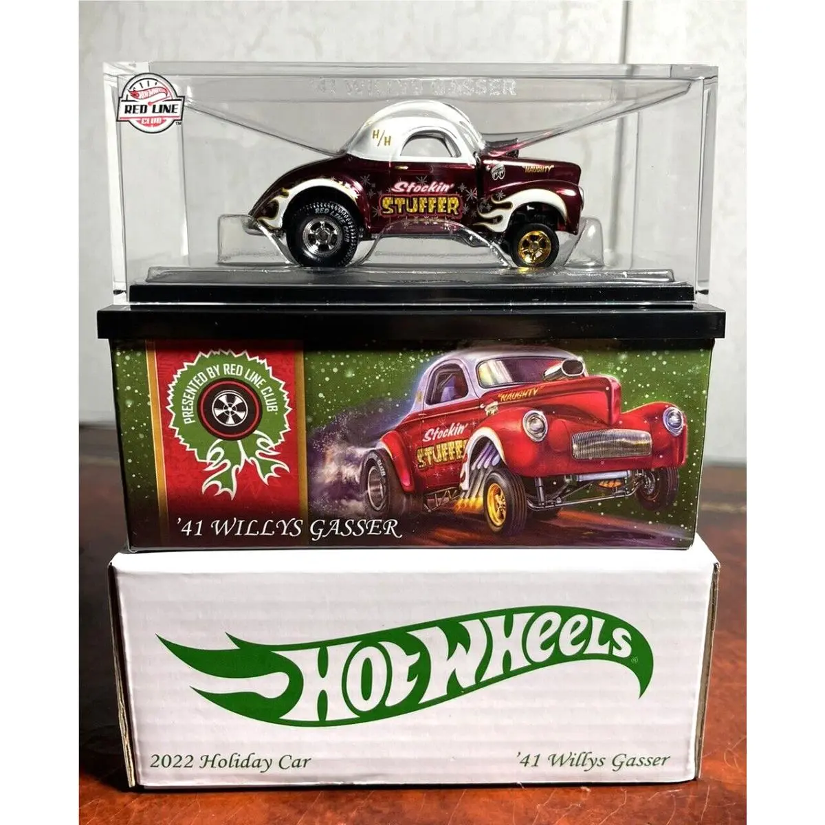 2022 Hot Wheels `41 Willys Gasser Rlc Christmas Stockin` Stuffer Holiday Car