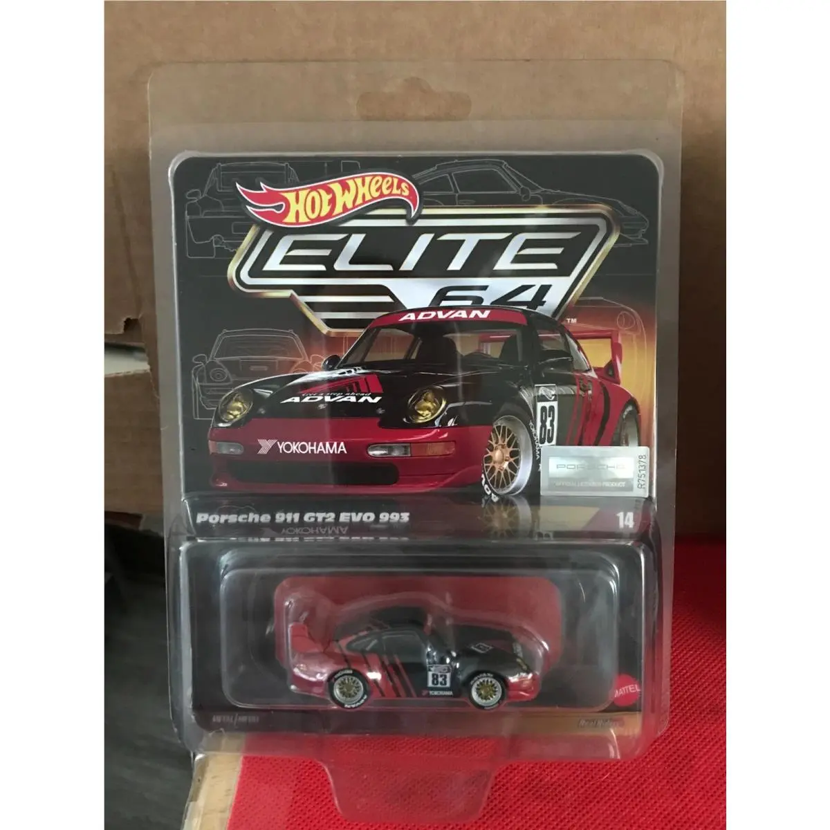 Hot Wheels Elite 64 Porsche 911 GT2 Evo 993 Advan Yokohama Diecast 1:64 B477