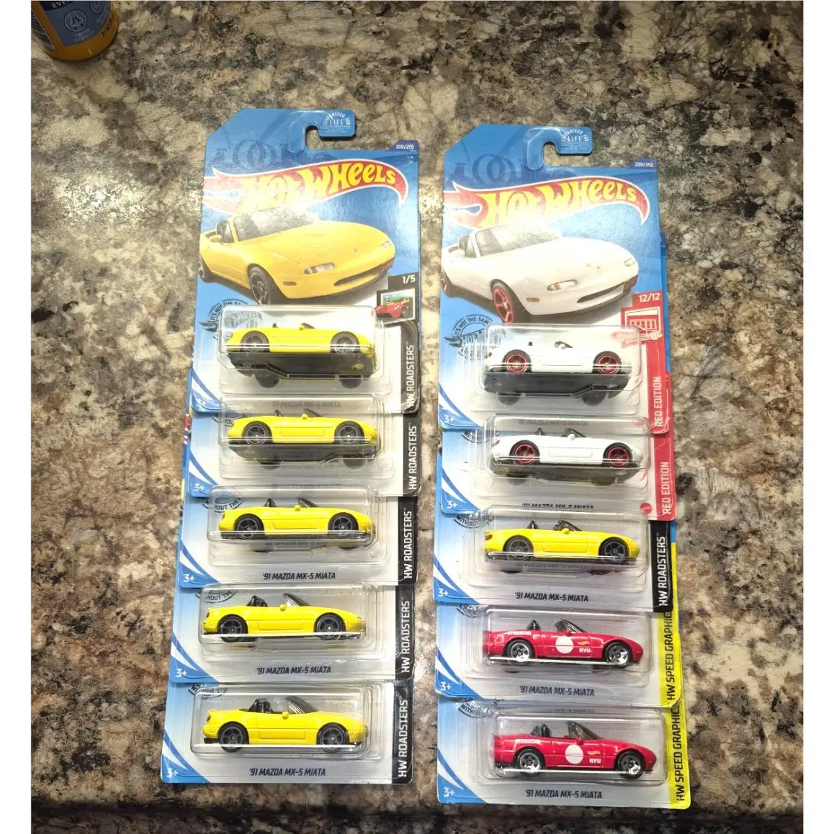 2017 Hot Wheels 1991 Mazba MX-5 Miati--lot OF 10 Vhtf and Target Red