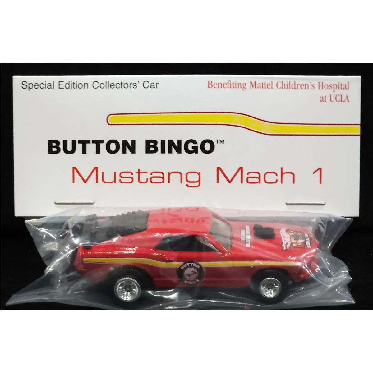 Hot Wheels Mustang Mach 1 Button Bingo 2004 Collector Convention Charity Car Red