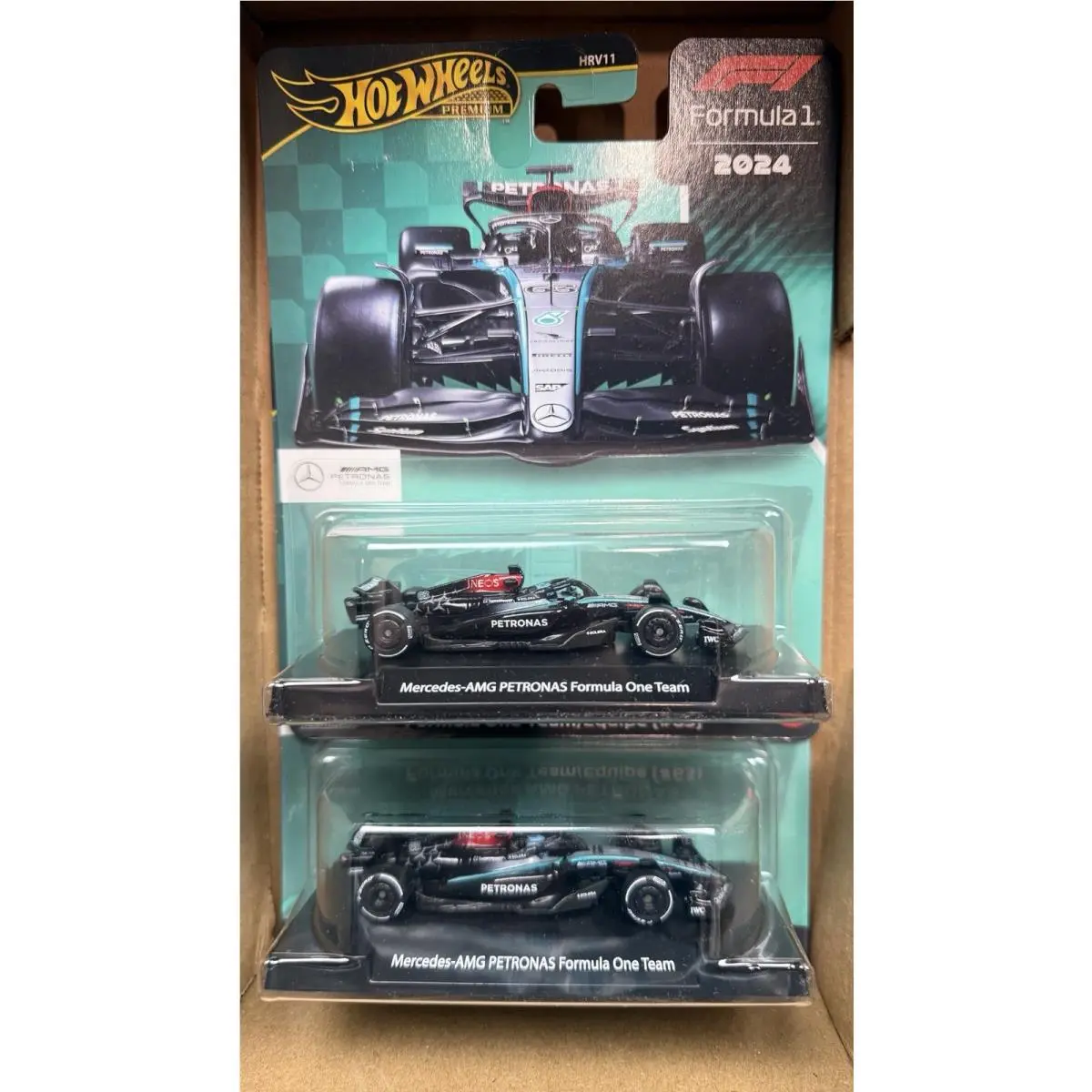 Hot Wheels Premium Mercedes Amg Petronas F1 44 Hamilton 63 Russel Combo Set