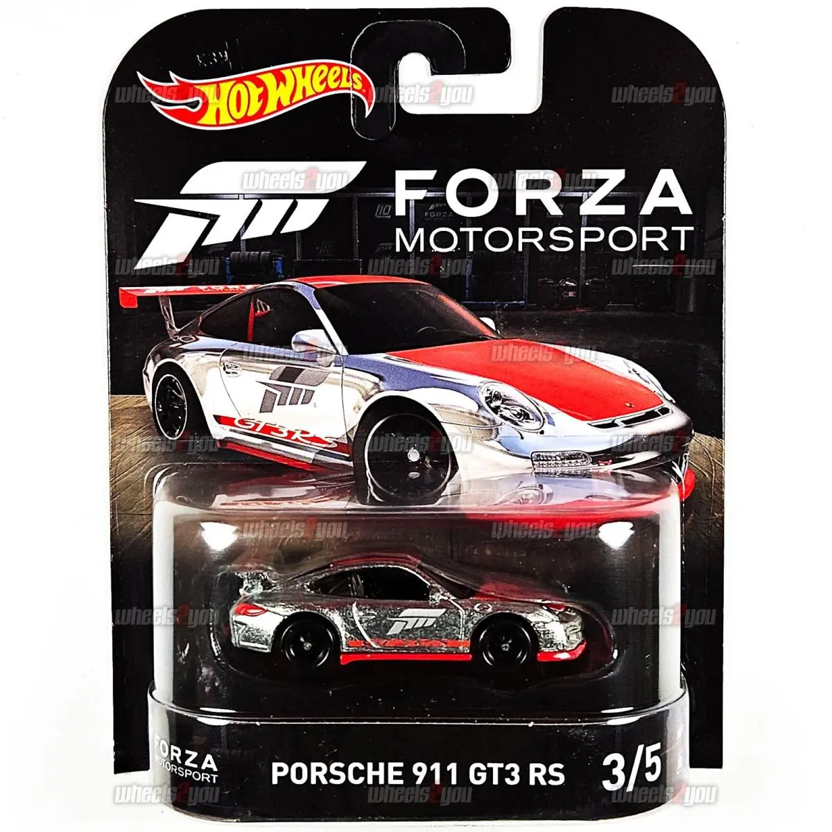 Hot Wheels Premium Forza Motorsport - Porsche 911 GT3 RS Silver - HW 1:64 DWJ93 - Silver