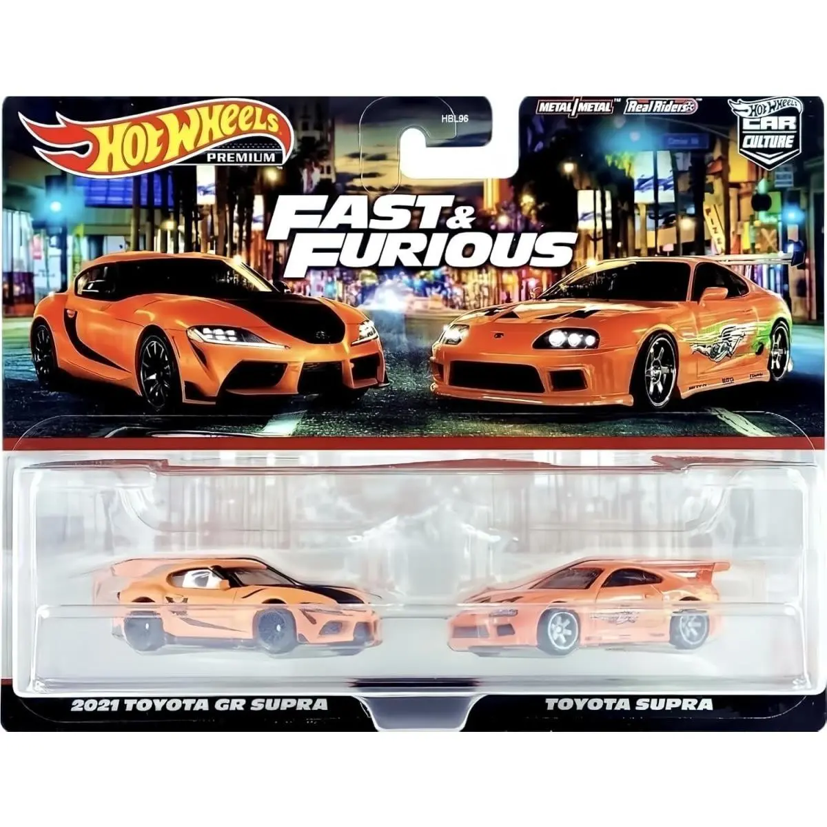 Wheels Car Culture Fast Furious 2021 Toyota GR Supra 1:64 Scale Double Pack