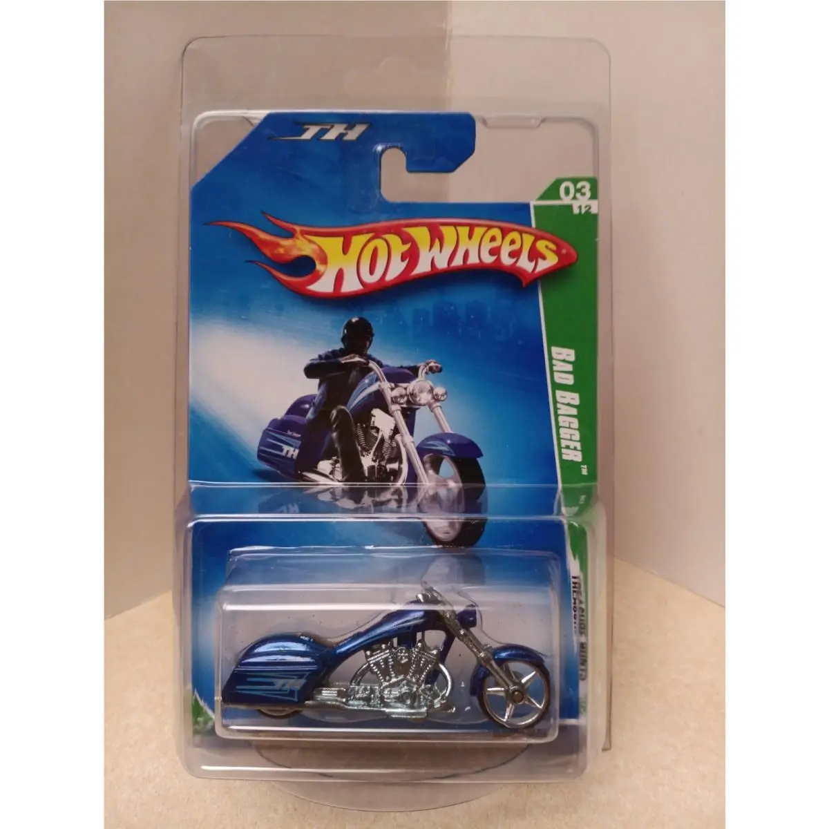 Hot Wheels Super Treasure Hunt Bad Bagger 045/190 with Protector Case 03/12