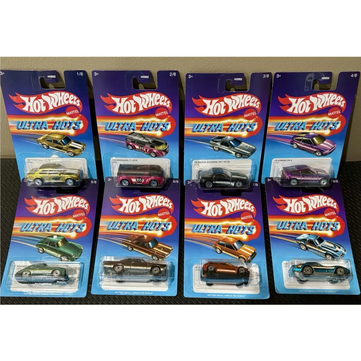 Hot Wheels Ultra Hots Complete Set of 8 2025 Kroger/target Exclusives. W/chase