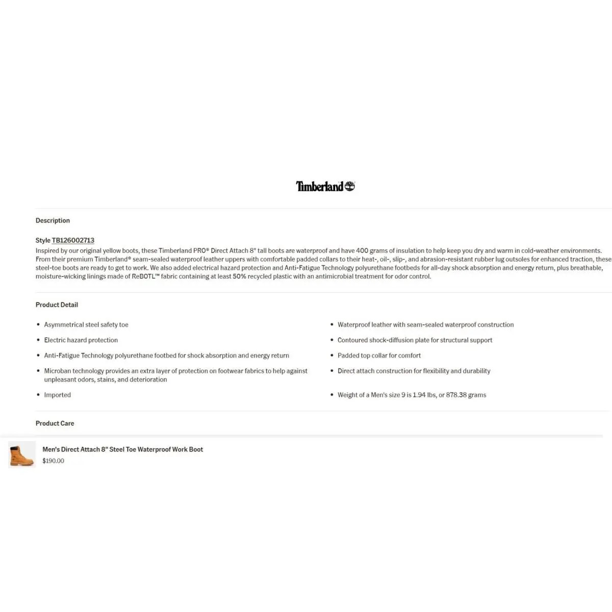 Timberland shoes - Timberland Pro® Direct Attach 8