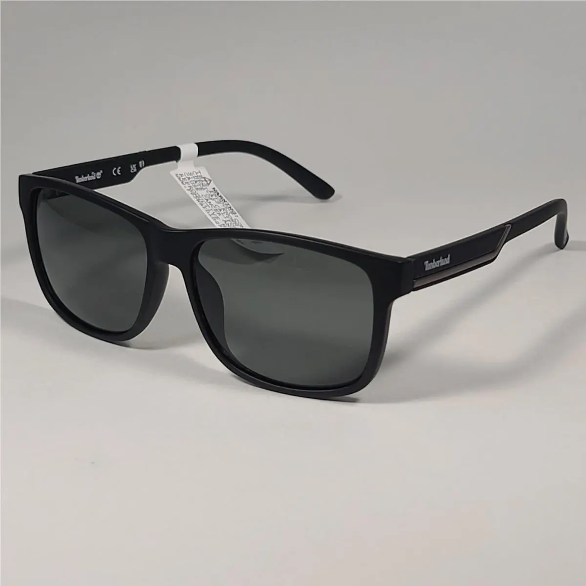 Timberland TB7254 05N Rectangle Sport Sunglasses Matte Black Frame Green Lens