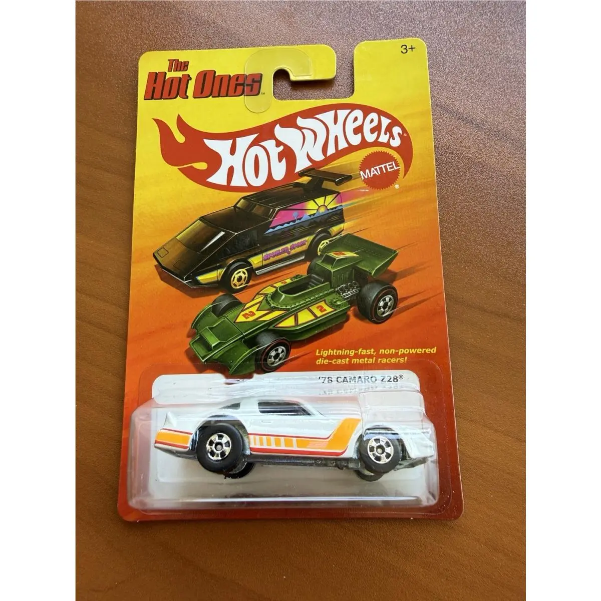 Hot Wheels The Hot Ones White Orange Stripe Retro `78 Chevy Camaro Z28