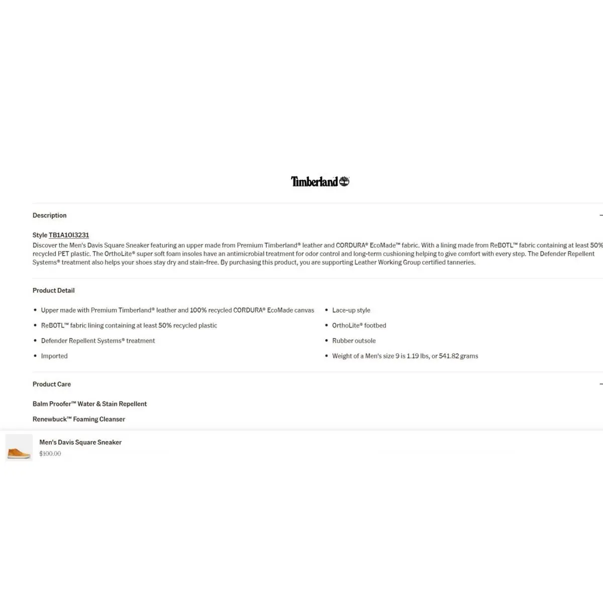 Timberland shoes - Timberland Davis Square Mid - Davis Square Mid - A1013 - Wheat (UPC: 197065786168) 10