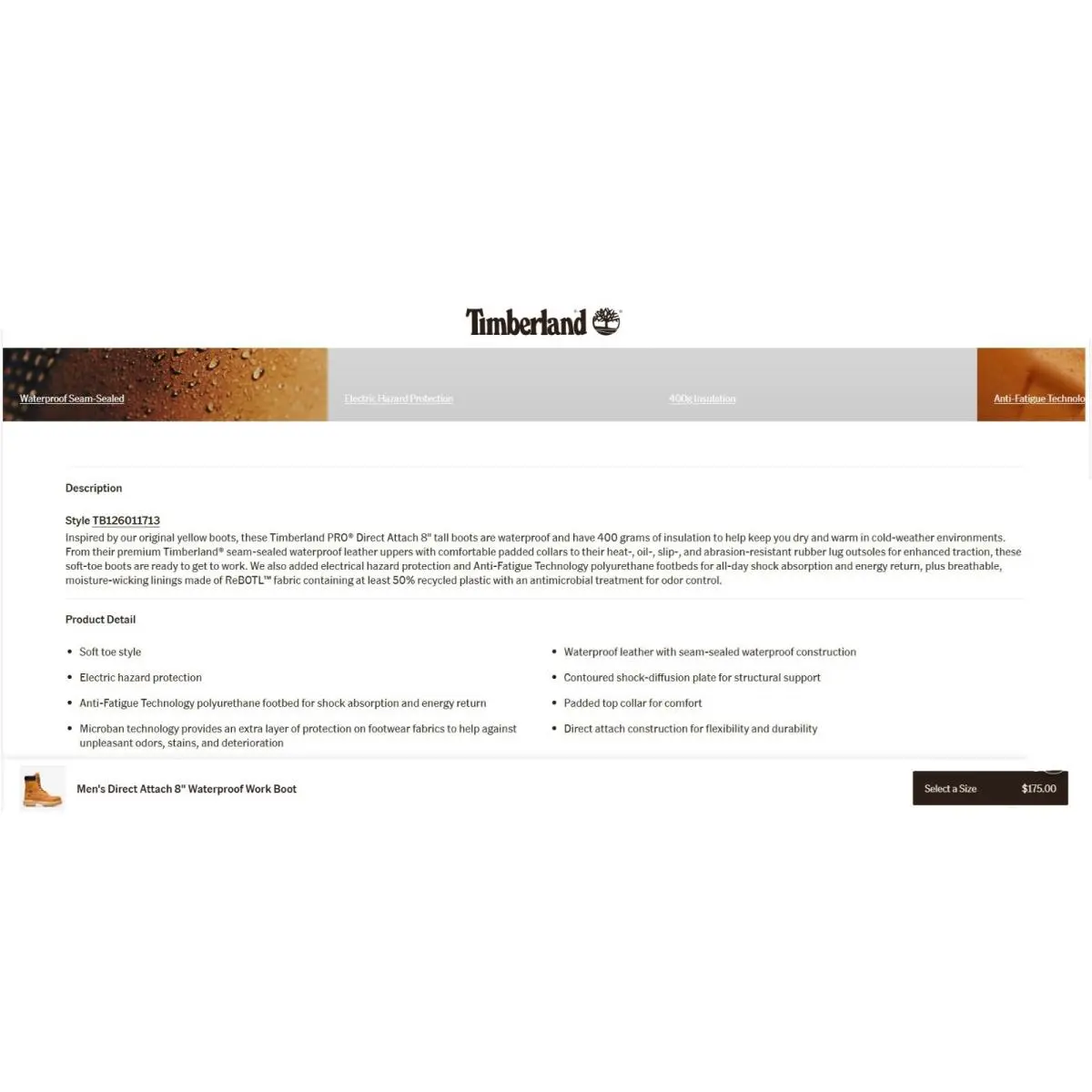 Timberland shoes - Timberland Pro® Direct Attach 8