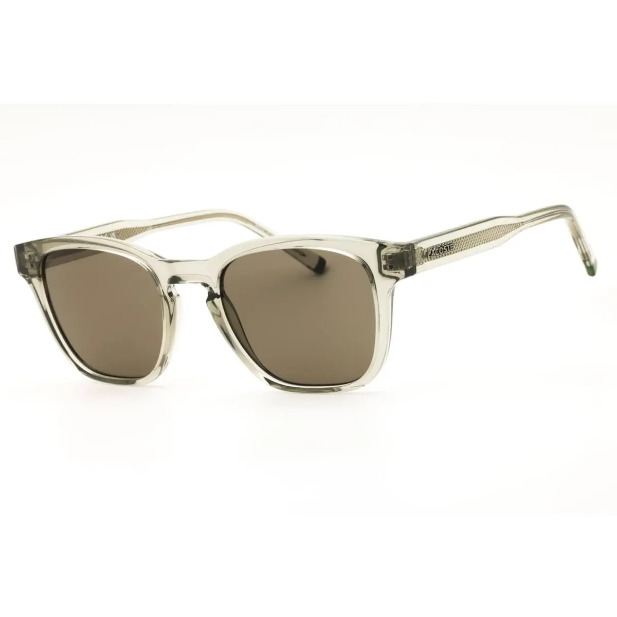 L6026SN 038 Light Grey Injected Propionate Men`s Full Rim Rectangular by Lacoste