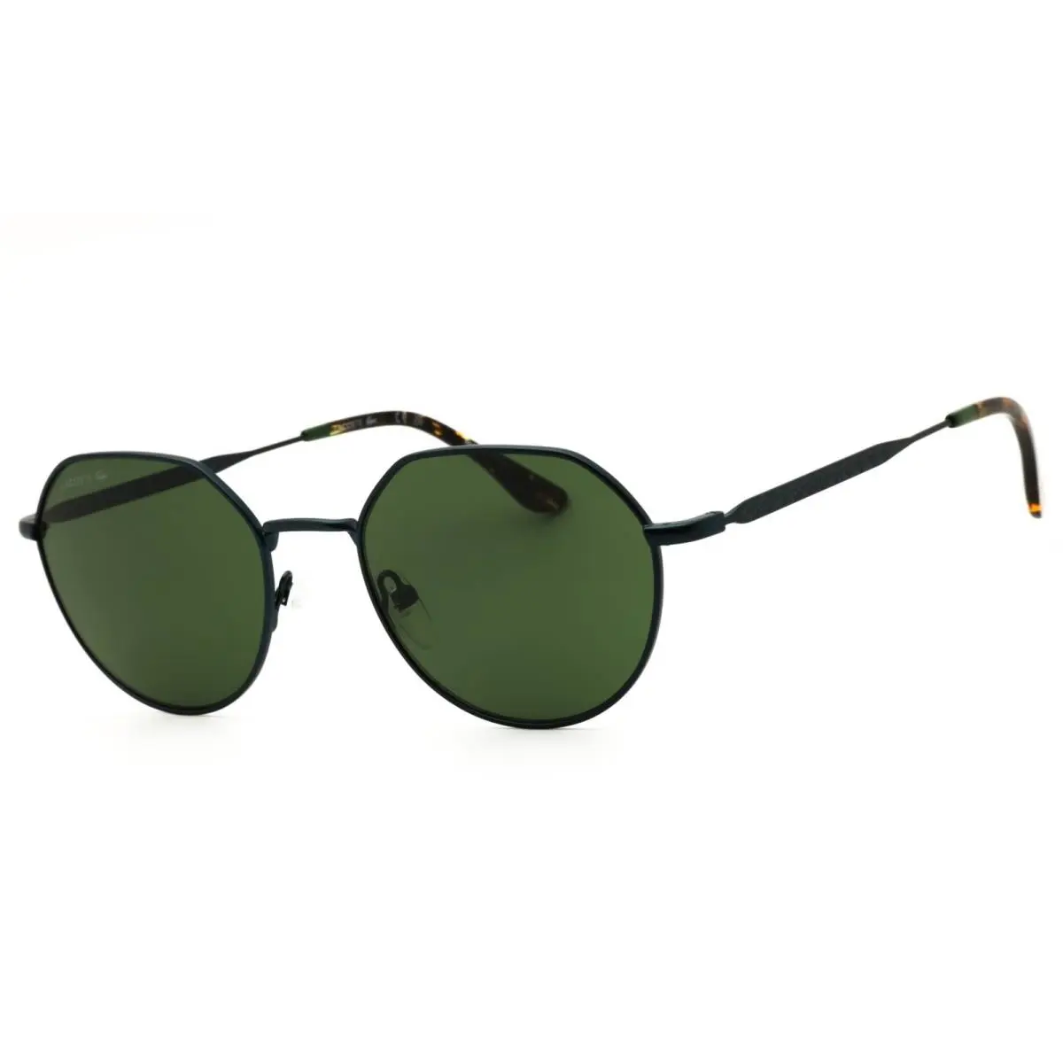 L268S N 410 Blue Men`s Metal Round Full Rim Sunglasses by Lacoste