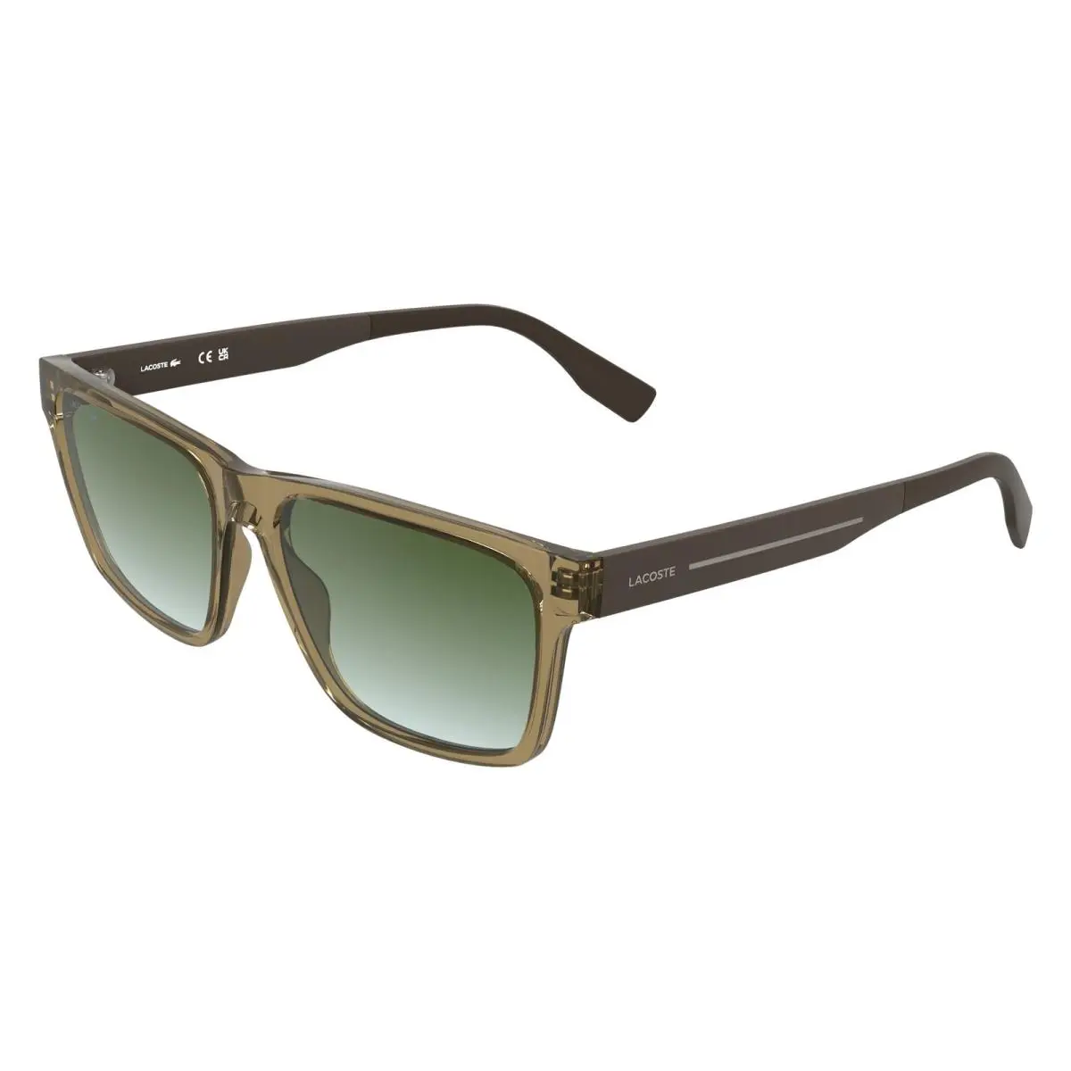 L 6100 S Transparent Beige 264 Size 57 Sunglasses by Lacoste