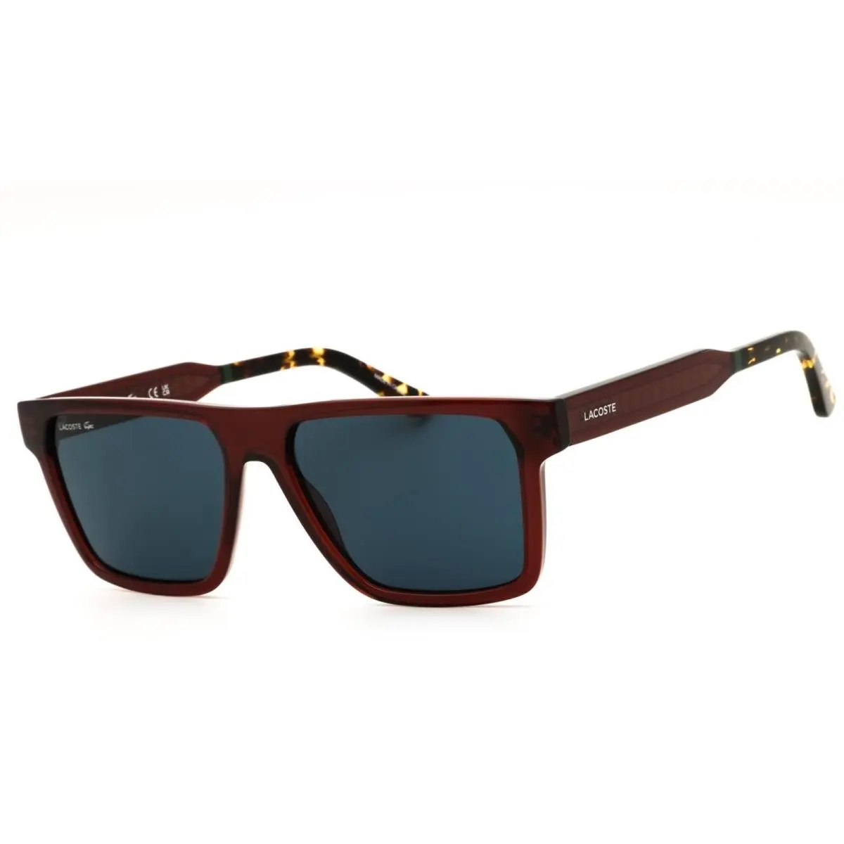 L6059S 601 Transparent Burgundy Injected Propionate Men`s Full Rim by Lacoste