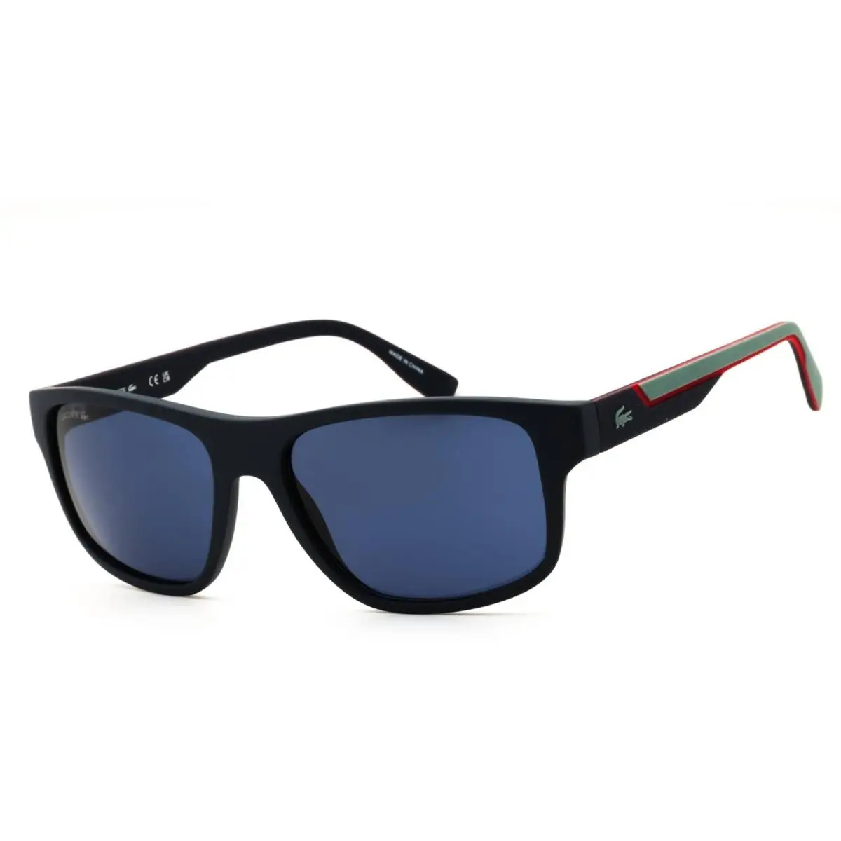 L6057S 424 Matte Blue Men`s Rectangular Injected Propionate Full Rim by Lacoste