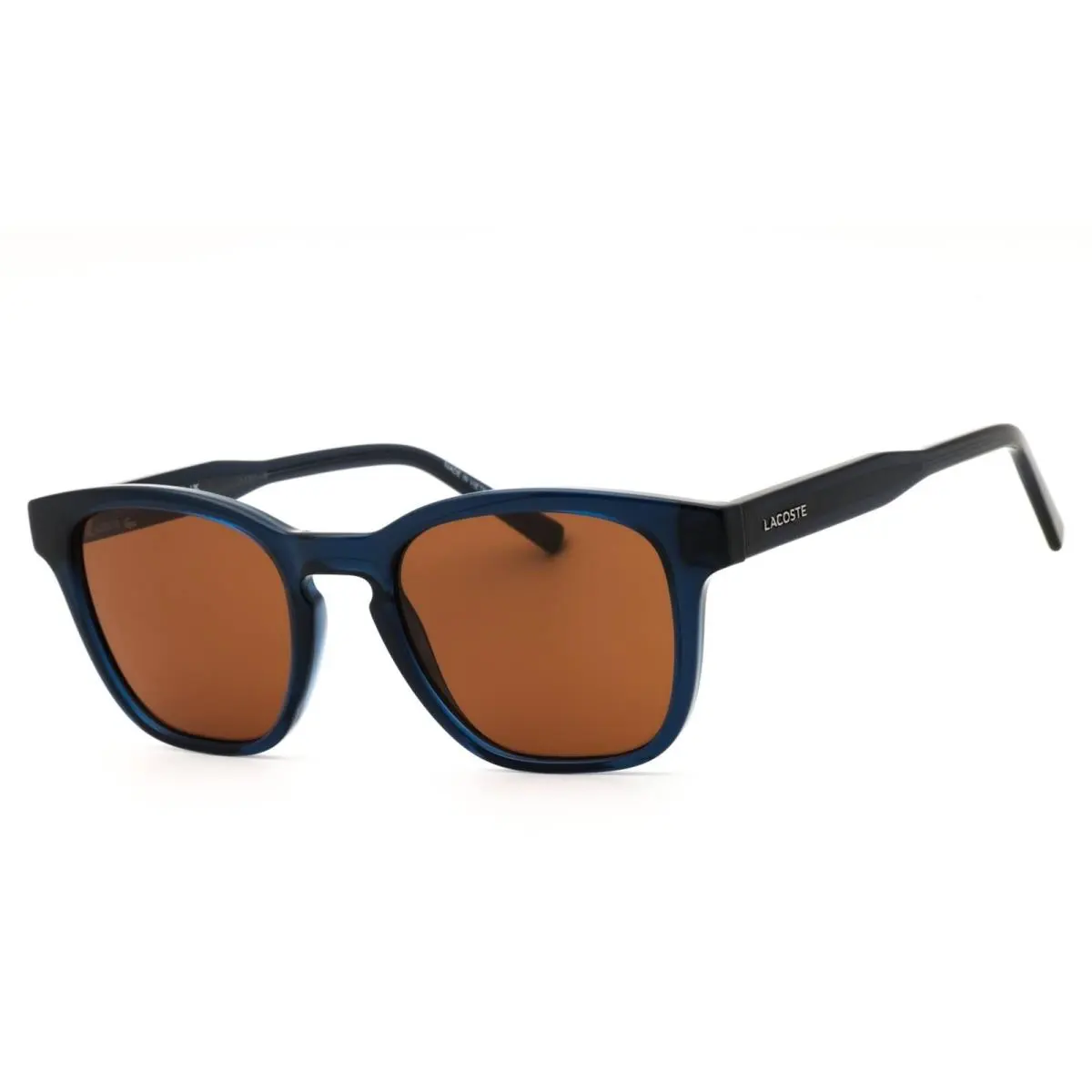 L6026SN 410 Transparent Blue Injected Propionate Rectangular Men`s by Lacoste