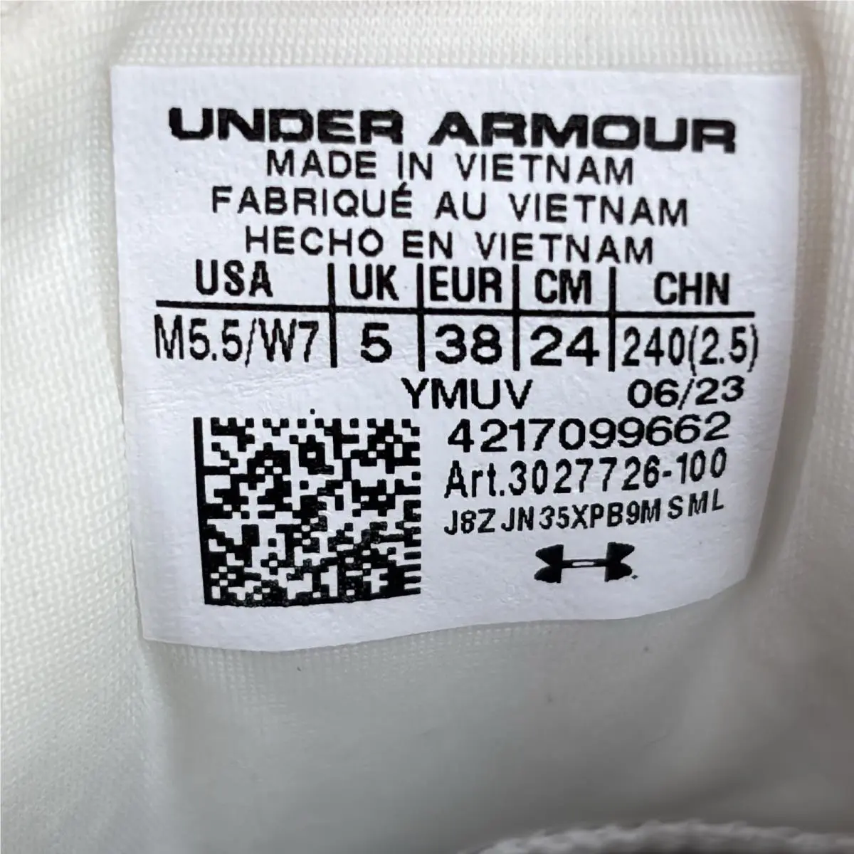 Under Armour shoes - 3027726–100 - 3027726–100 - Ivory (UPC: 0196884962081) 10