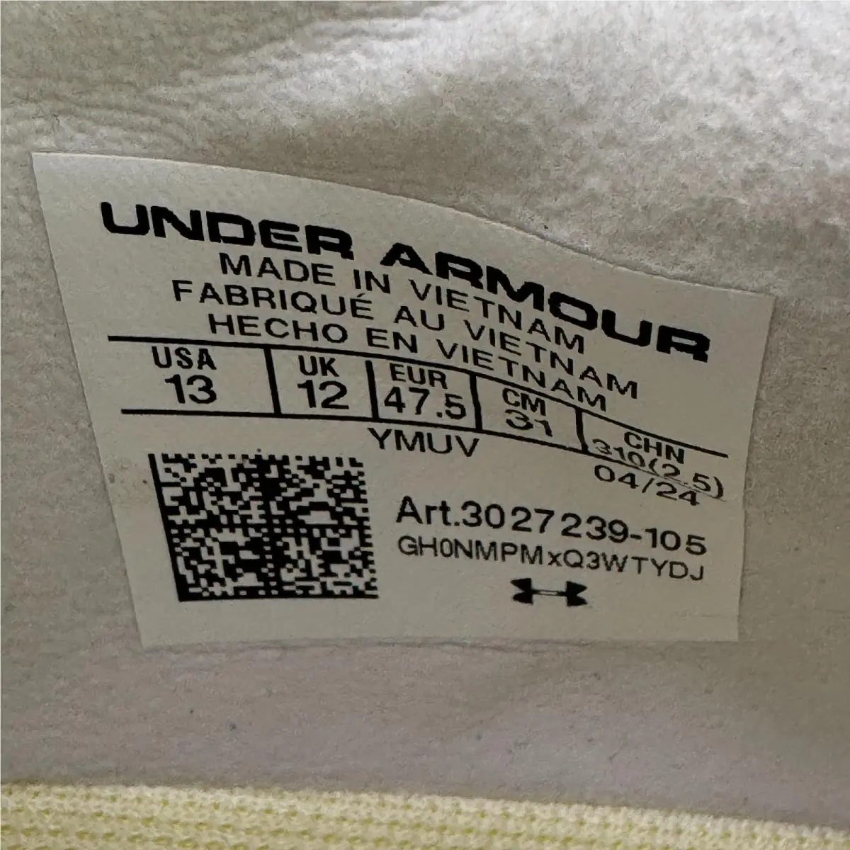 Under Armour shoes - Shadow Elite 2 FG `White Clay Black` - 3027239-105 - White 6