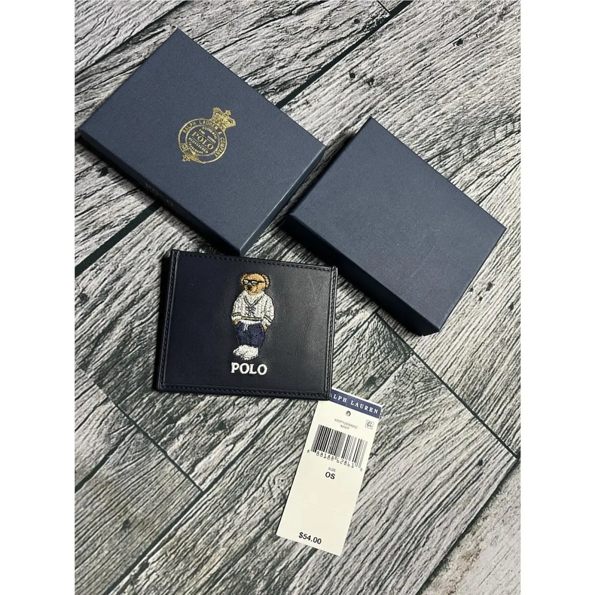 Polo Ralph Lauren Men`s Polo Bear Leather Card Case One Size