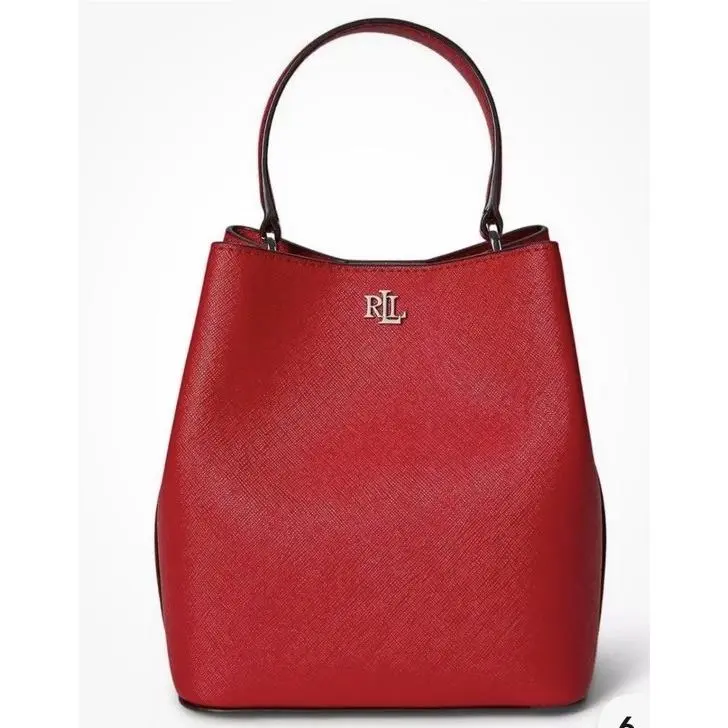 Lauren  Mini Reese Bucket Bag Festive Red by Ralph Lauren