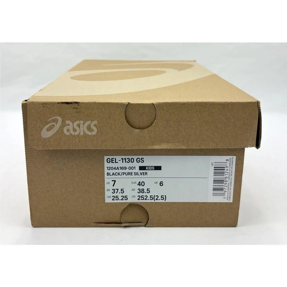 Asics shoes - ASICS GEL-1130 GS - 1204A169-001 - Black/Pure Silver (UPC: 197298812498) 9