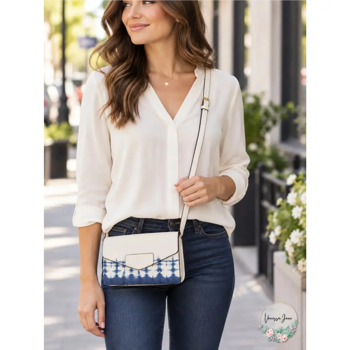 Dkny Sullivan Leather Tie-dyed Crossbody Wallet