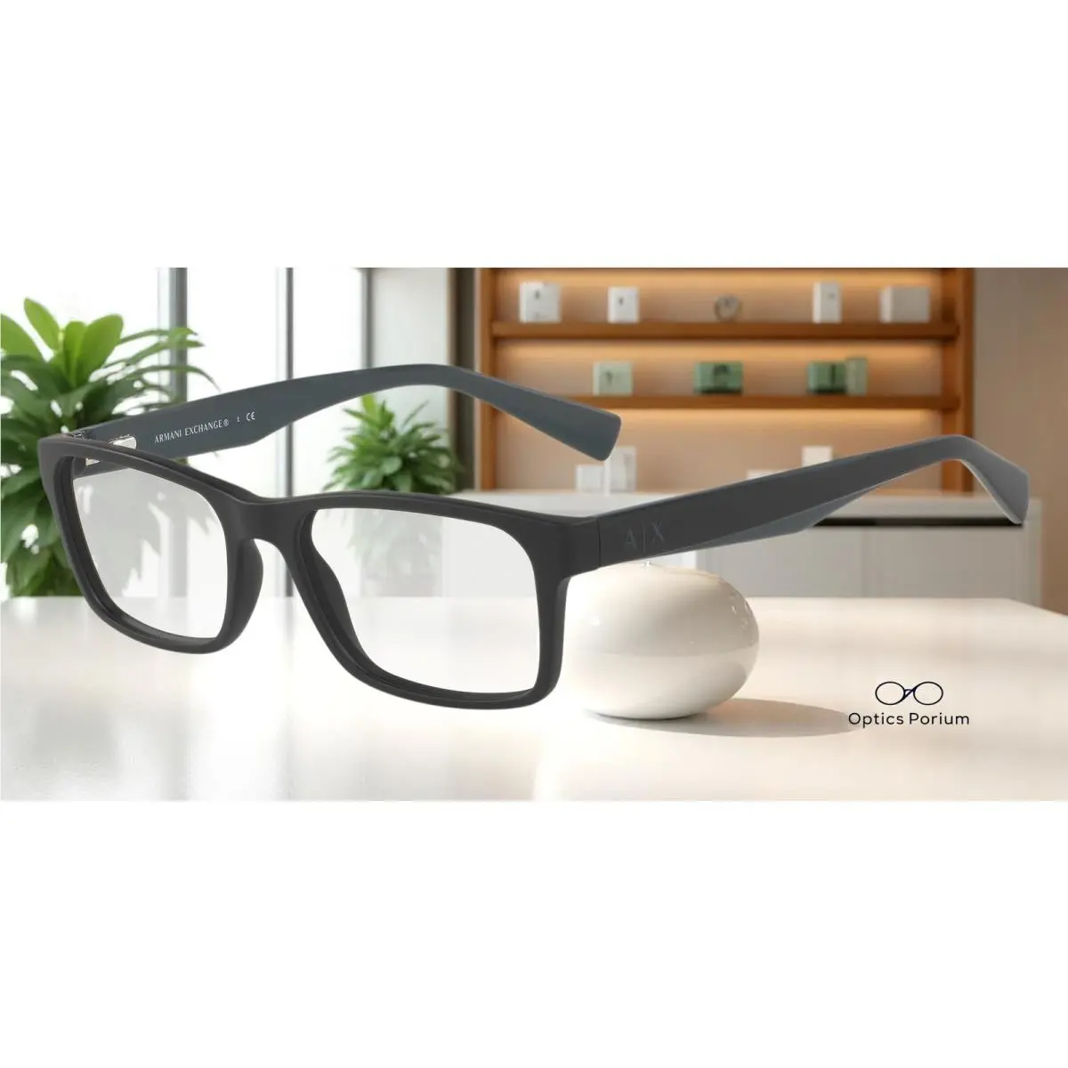 AX3038F 8199 Matte Black Demo Lens 56 mm Men`s Eyeglasses by Armani Exchange