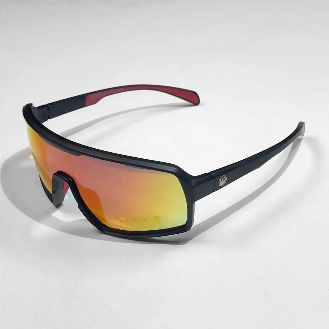 Dragon DRS1003-010 Polarized Sunglasses - Black / Red Mirror - 49907-SUN4