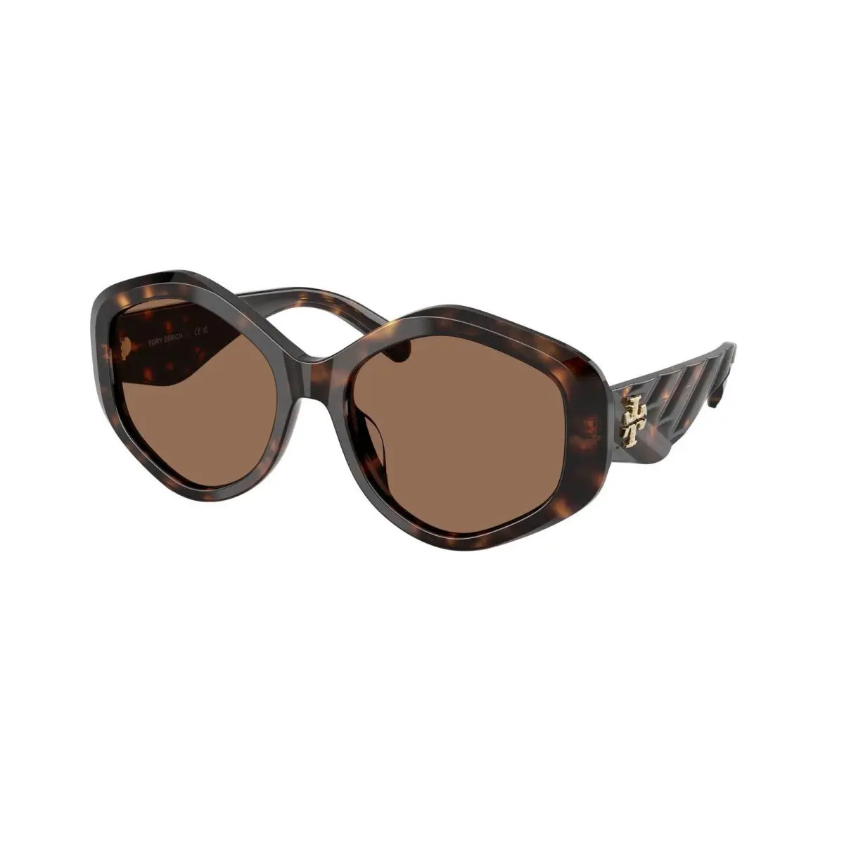 TY 7217 U Dark Tortoise / Brown 196473 Size 55 Sunglasses by Tory Burch