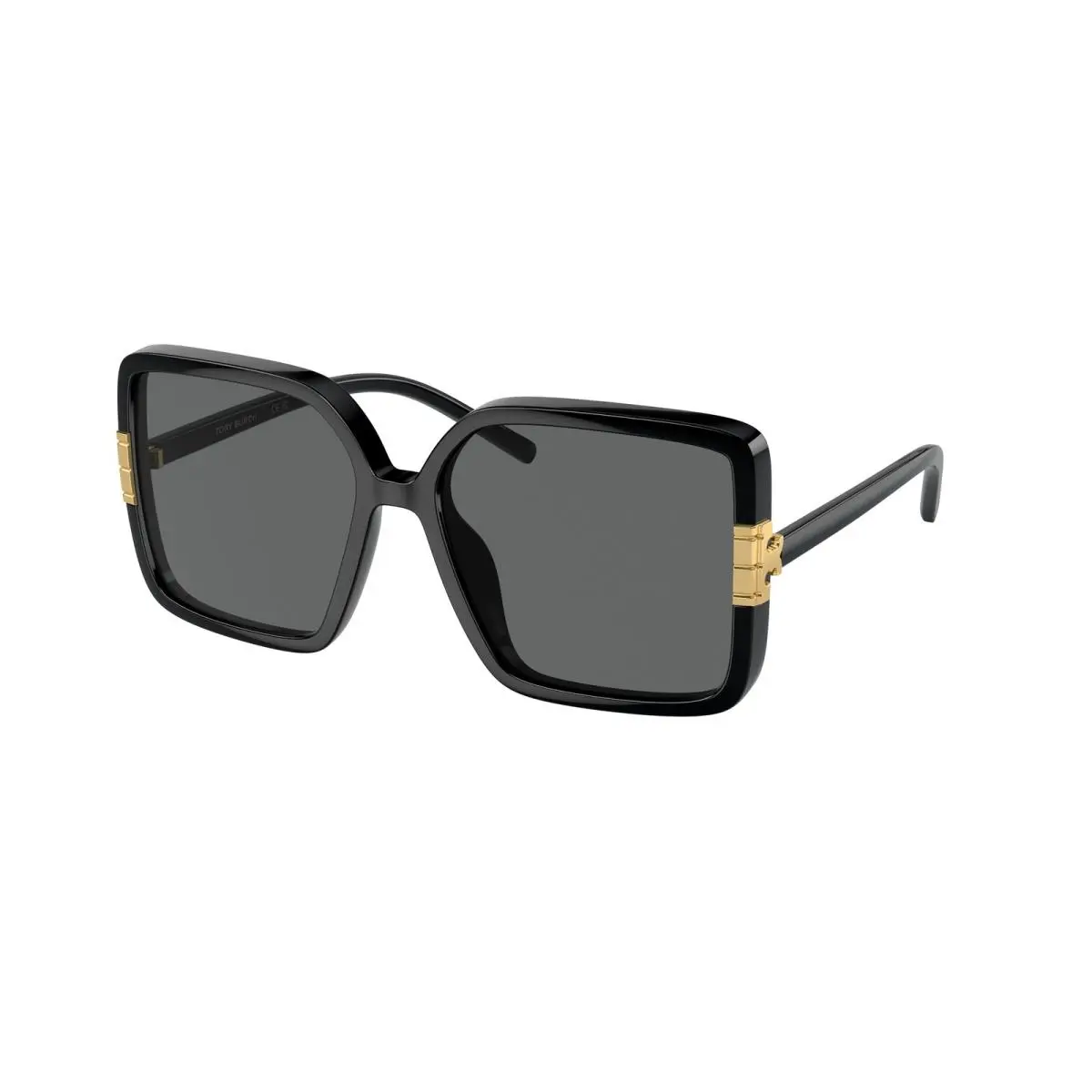 TY 9075 U Black Dark Grey 196487 Size 57 Sunglasses by Tory Burch