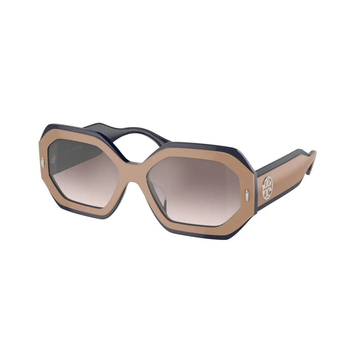 TY 7192 U Navy Beige Lam Clear Grad Grey 19396I Size 55 Sunglasses by Tory Burch