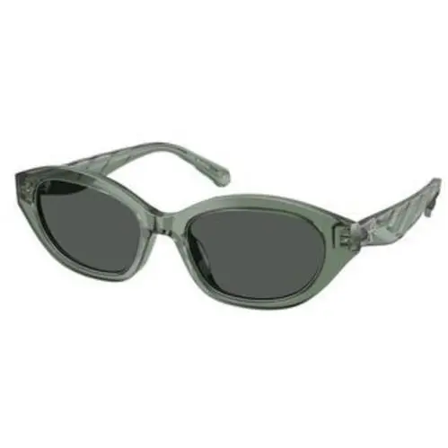 TY 7232 U Transparent Sage / Dark Grey 194187 Size 52 Sunglasses by Tory Burch