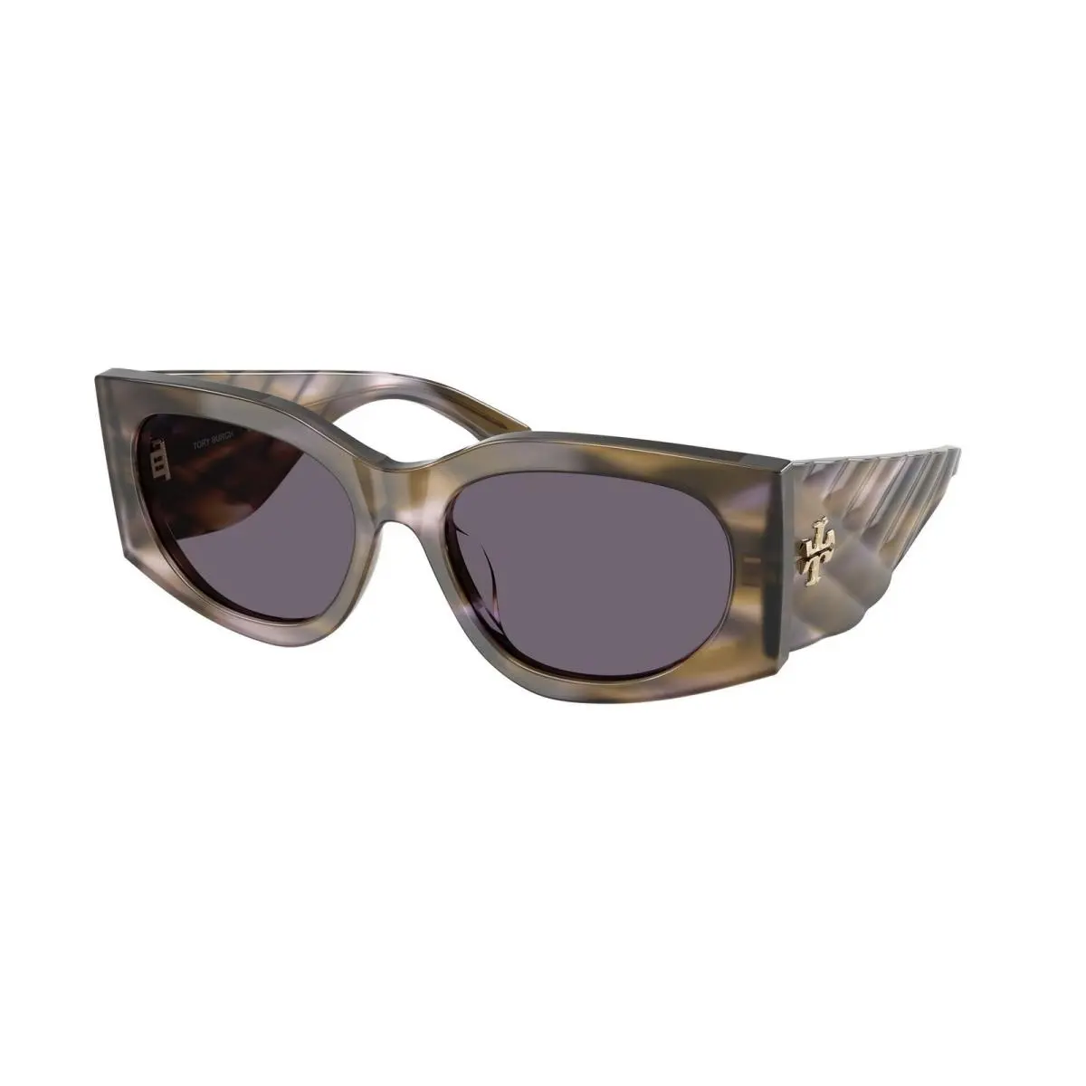 TY 7221 U Purple Striated / 20271A Size 56 Sunglasses by Tory Burch