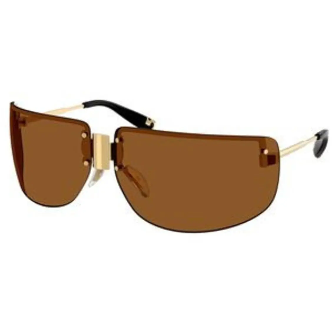 TY 5015 M Shiny Gold / Brown 334373 Size 75 Sunglasses by Tory Burch