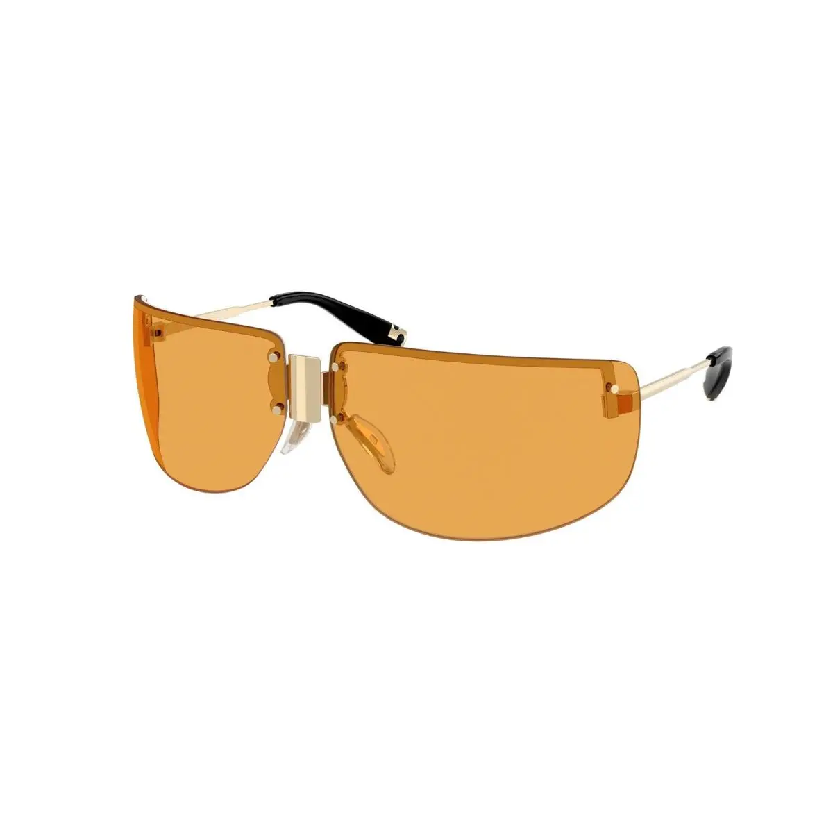 TY 5015 M Shiny Light Gold / Orange 331007 Size 75 Sunglasses by Tory Burch