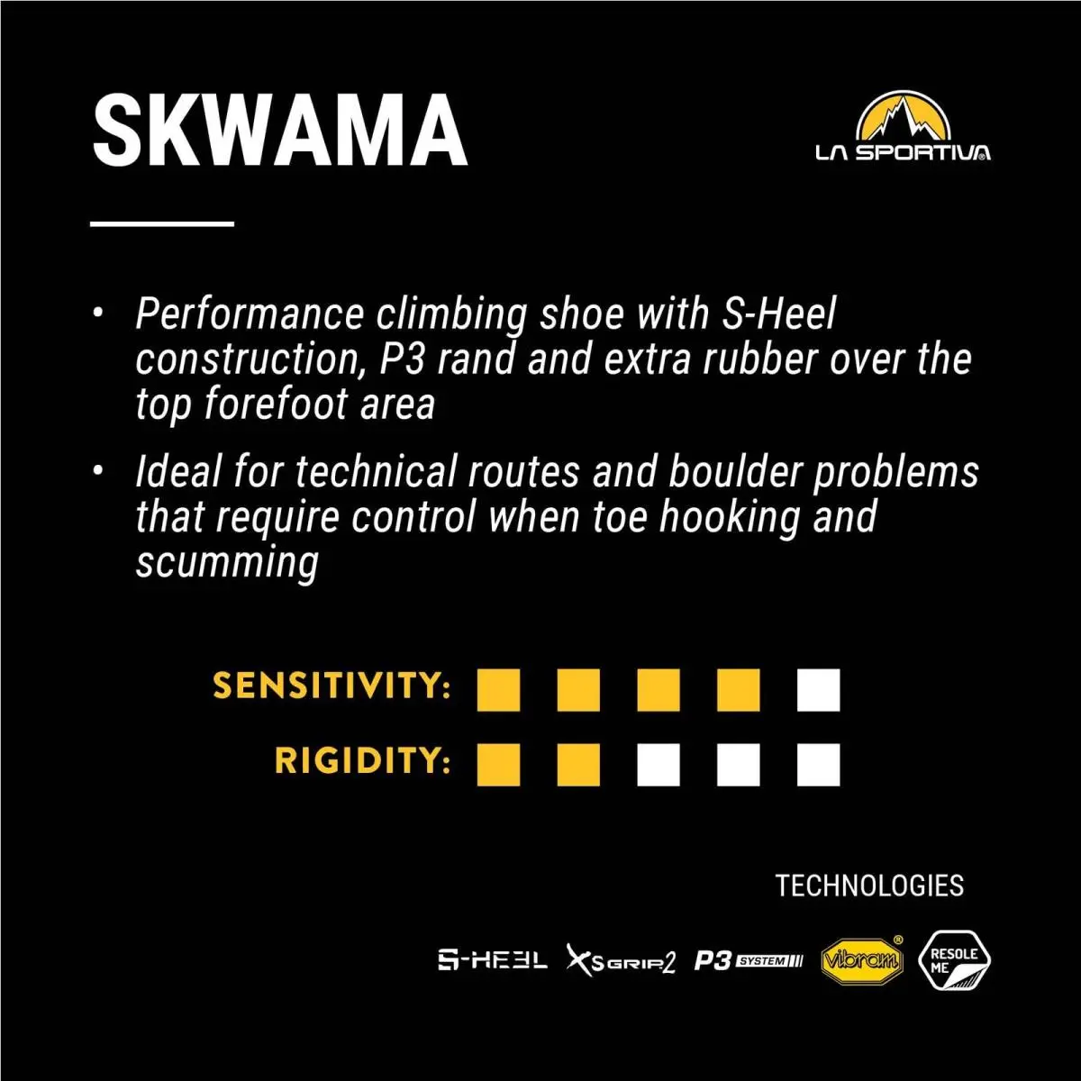 Lasportiva shoes - Skwama - Skwama - Zfcs005 - Black/Yellow 2 (UPC: 801216819567) 3
