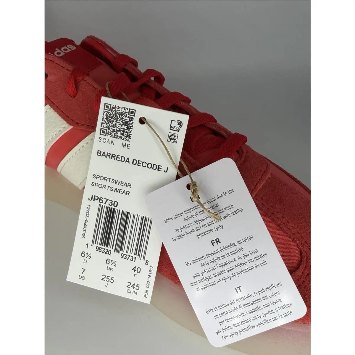 Adidas shoes - adidas Barreda Decode J - Barreda Decode - JP6730 - Red, White 8