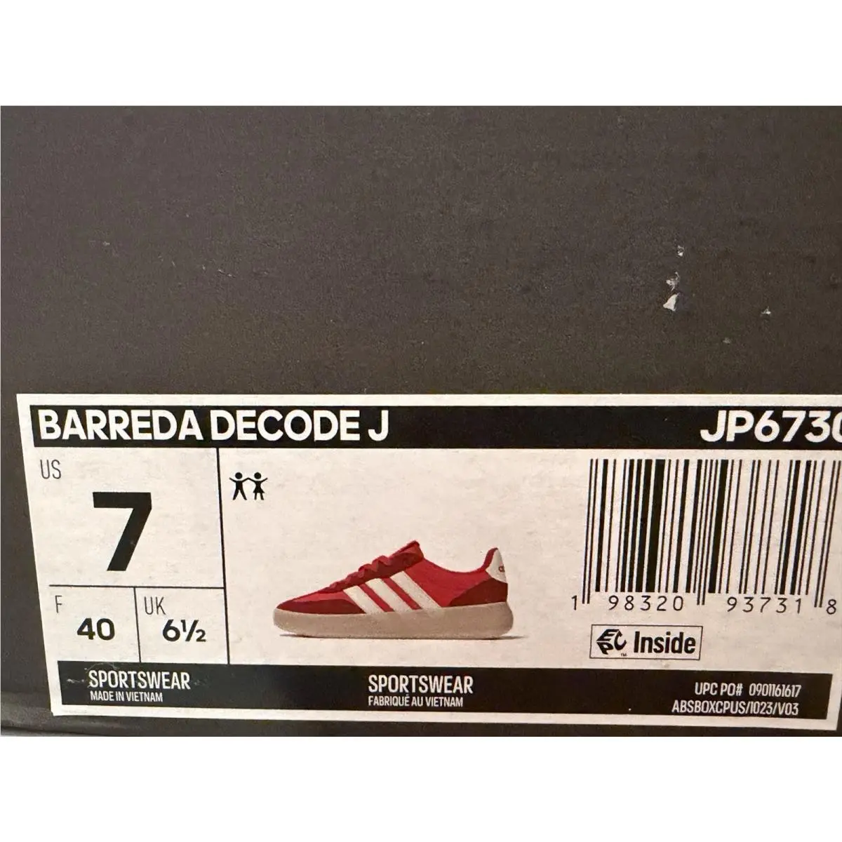 Adidas shoes - adidas Barreda Decode J - Barreda Decode - JP6730 - Red, White 9