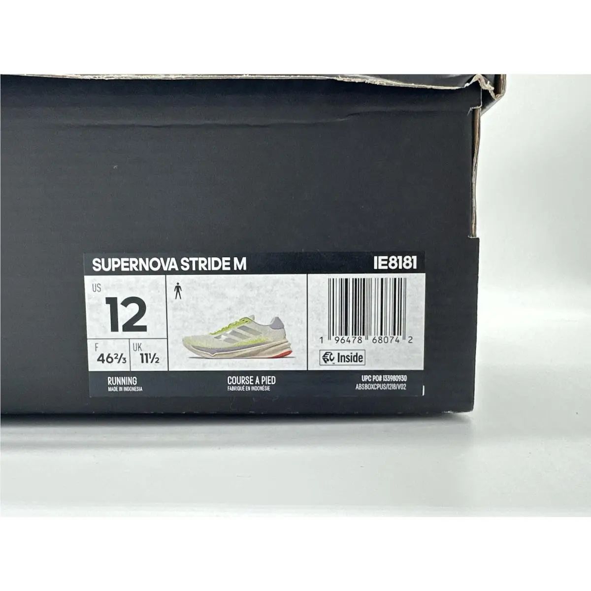 Adidas shoes - adidas Supernova Stride M - Supernova Stride - IE8181 - Grey One / Spark Yellow / Core Black (UPC: 195747982730) 8