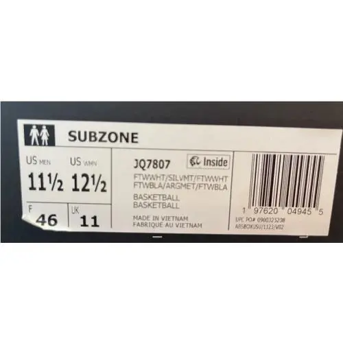Adidas shoes - adidas Subzone - Subzone - JQ7807 - White (UPC: 197620049455) 0