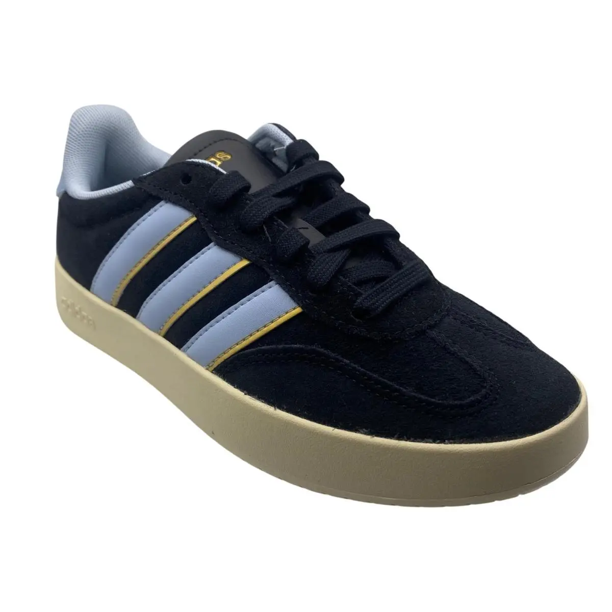 Adidas Barreda Black Baby Blue Gold Suede Sneakers Womens 6 Streetwear Retro