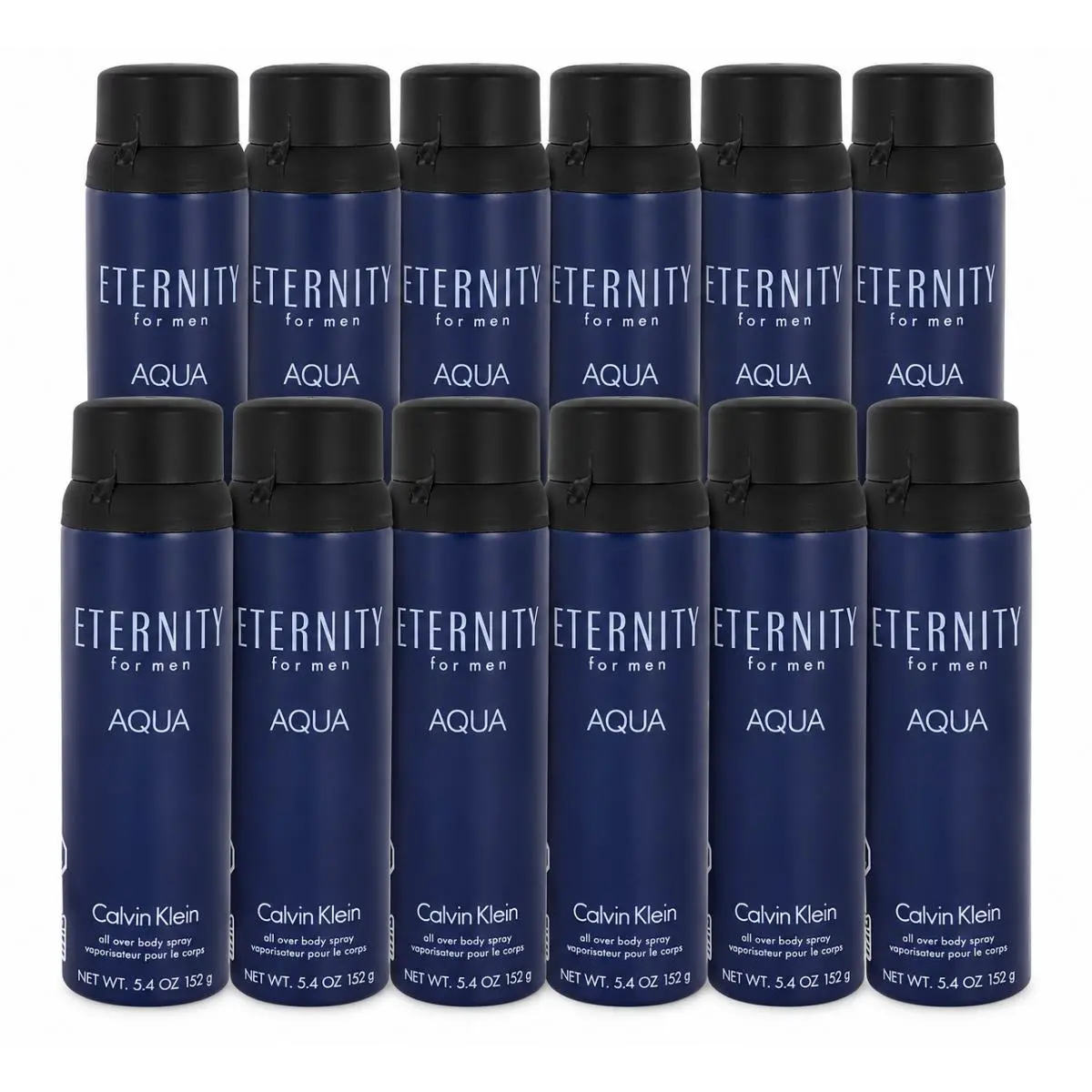 Eternity Aqua Body Spray 5.4 oz For Men Pack of 12 by Calvin Klein
