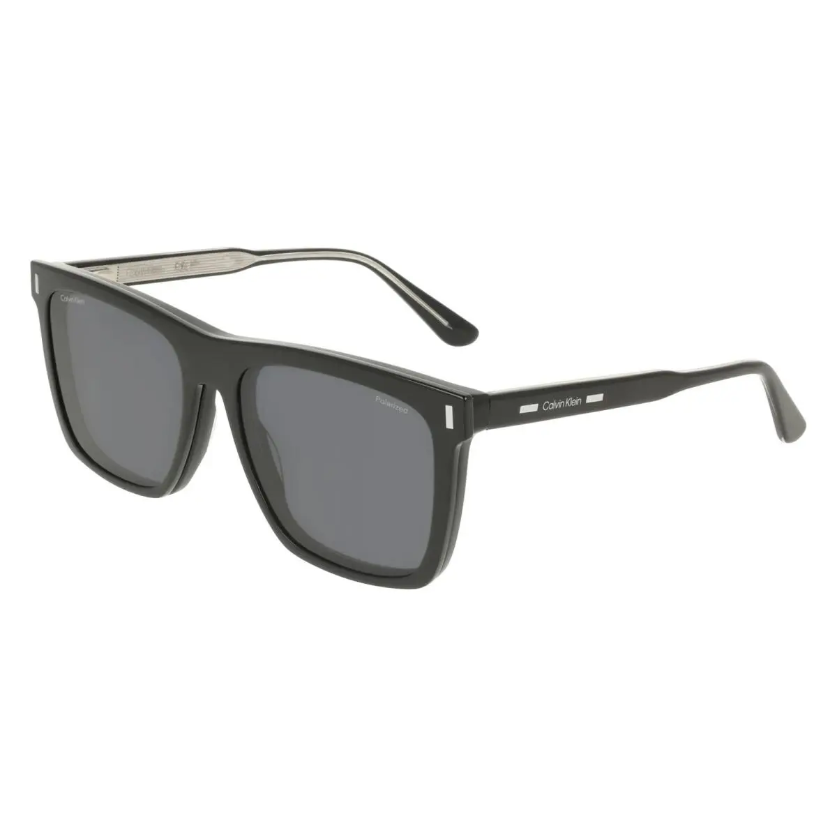 CK25530MAG 001 Black Eyeglasses w/ Magnetic Sun Clip 56mm Men`s by Calvin Klein